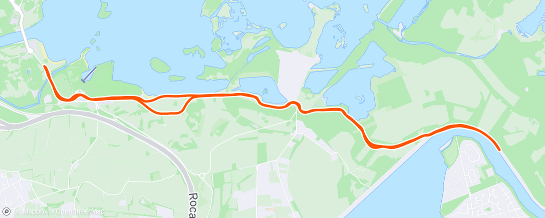 Map of the activity, Afternoon Run