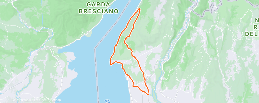 Map of the activity, Pedalata dell'ora di pranzo