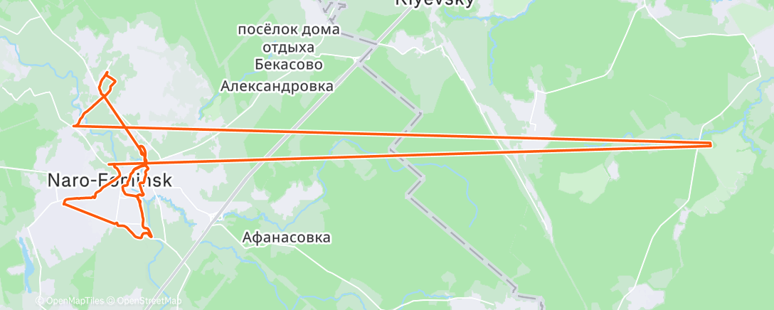 Map of the activity, Утренний забег