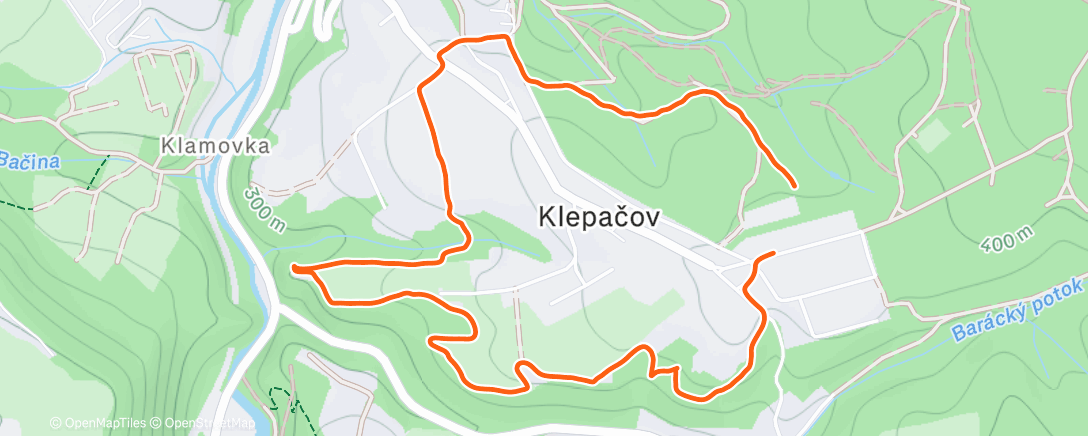 Map of the activity, Lunch Hike