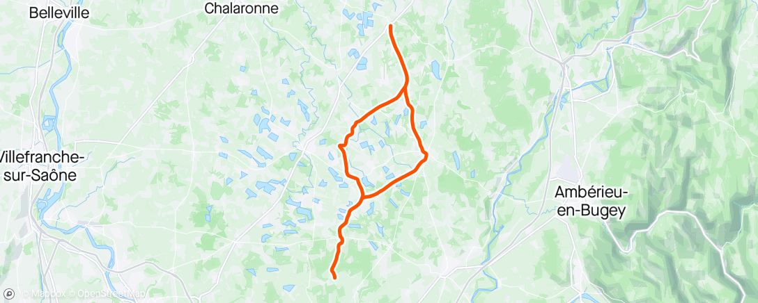 Map of the activity, Sortie vélo en solo et en mode hiver