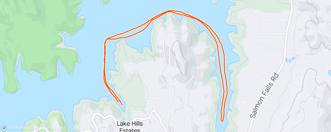 Map of the activity, 1st paddle of the year
