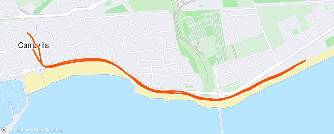 Map of the activity, Cambrils jog