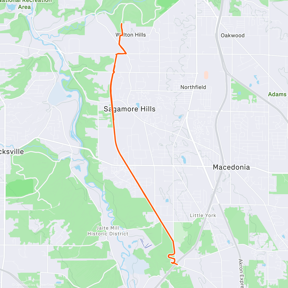 Map of the activity, Fueled by Taco Bell: 5 x 10-min Uptempo in there in cold rain