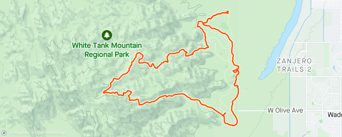 Map of the activity, Mesquite Canyon 30k