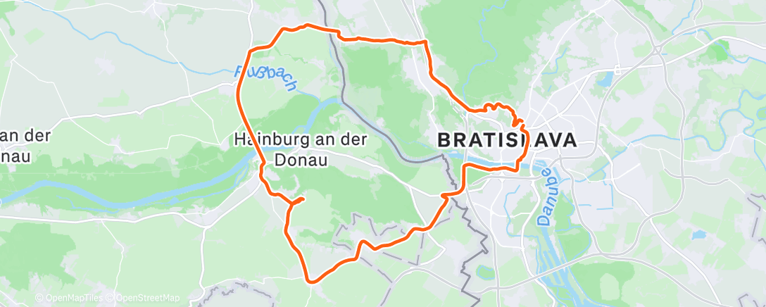 Map of the activity, Lunch Ride