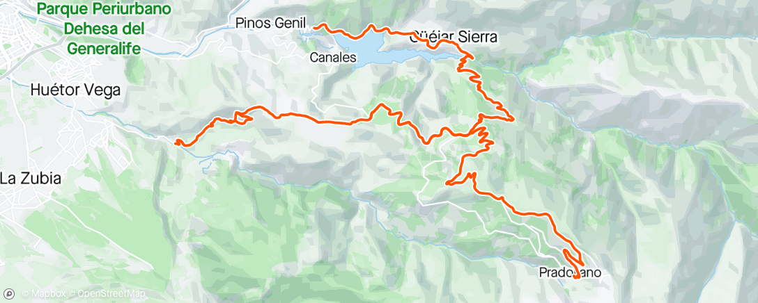 Map of the activity, Sierra Nevada #15A