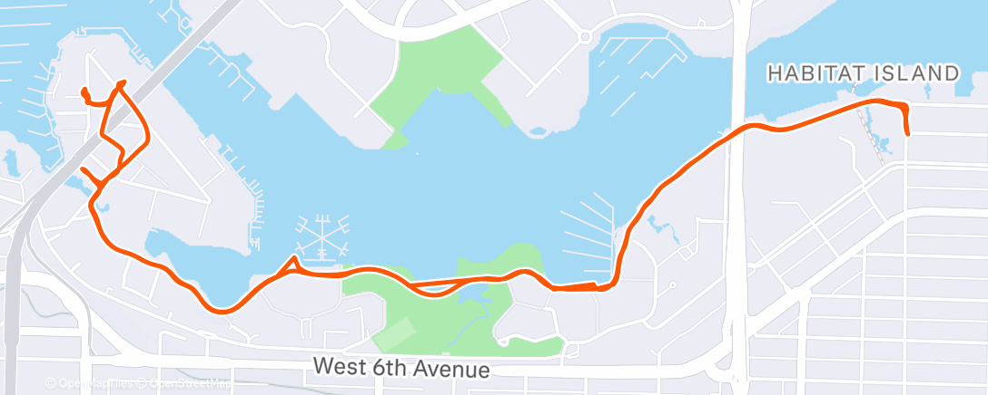 Map of the activity, Vancouver roundtrip