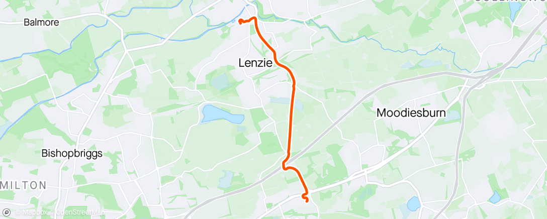 Map of the activity, Commute to the car so Lissie can cycle home
