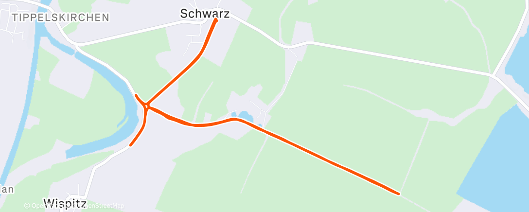 Map of the activity, Lauf am Nachmittag