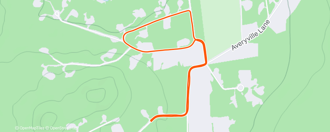 Map of the activity, Afternoon Run