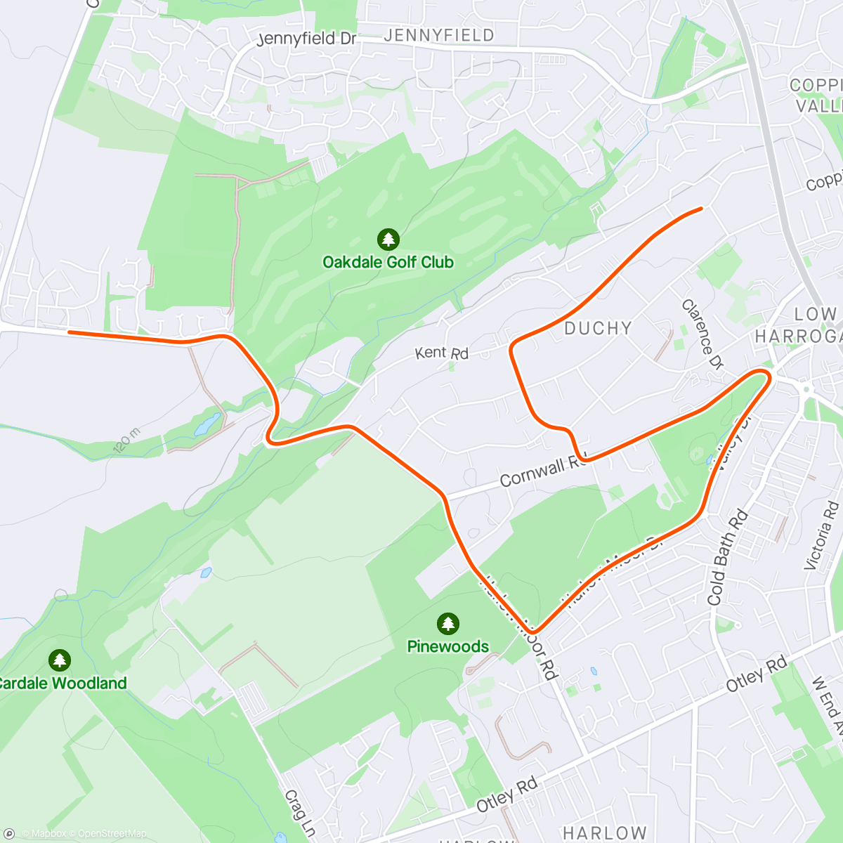 Map of the activity, Zwift - Group Workout: Bonbon (E) on 2019 Worlds Harrogate Circuit in Yorkshire
