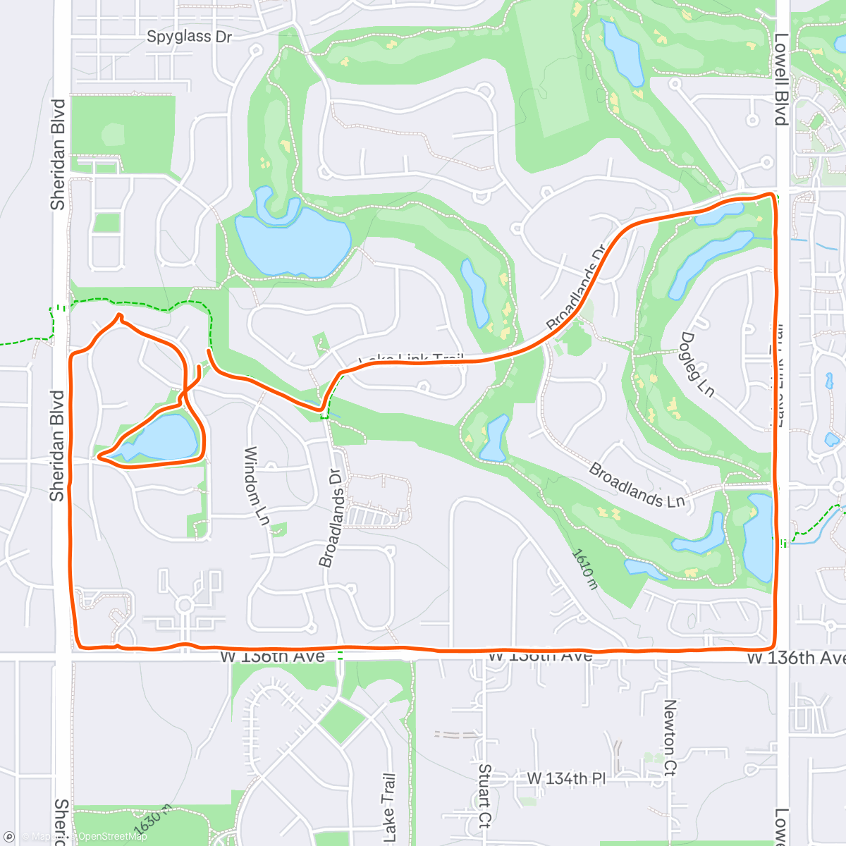 Map of the activity, Dog Walk