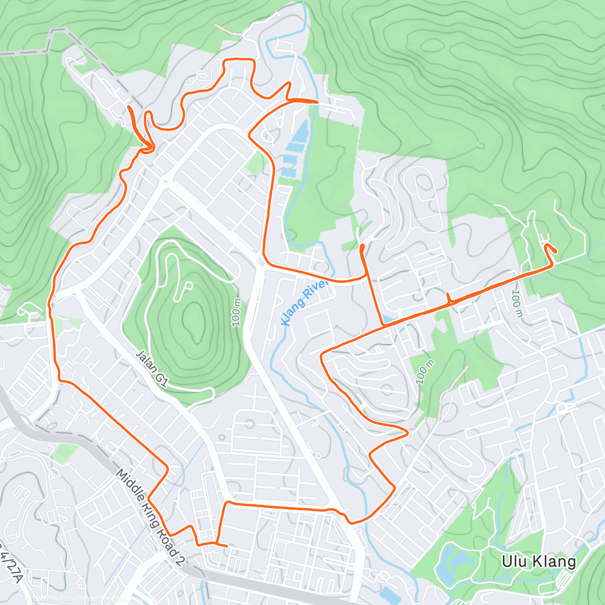 Карта физической активности (Night Run)