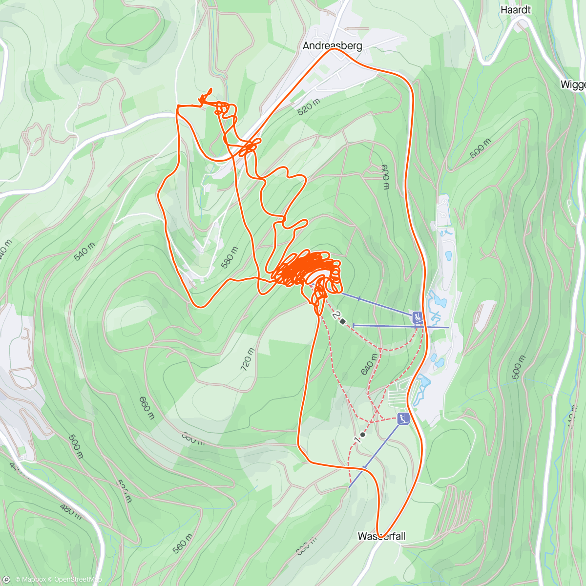Mapa da atividade, Gleitschirmfliegen Stüppel