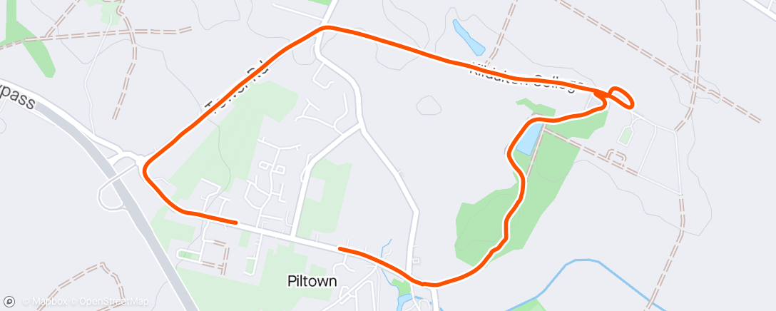 Map of the activity, Afternoon Run