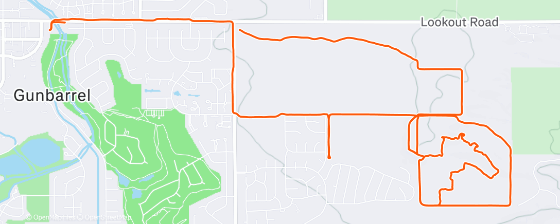 Map of the activity, Afternoon Ride