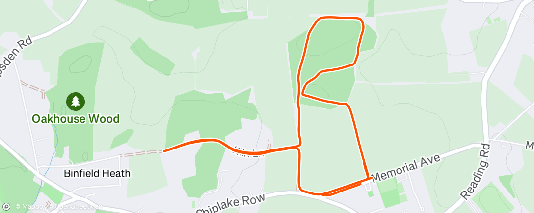 Map of the activity, Morning Run