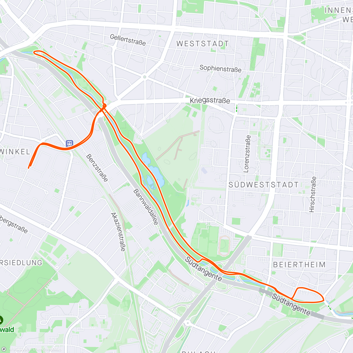 Map of the activity, Lauf am Morgen 🏃🏻‍♂️🏃🏻‍♂️