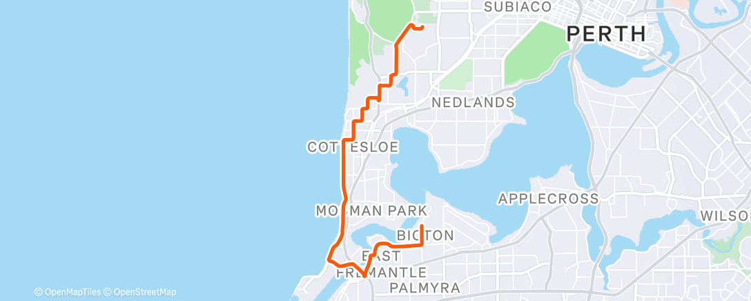Map of the activity, Morning Ride