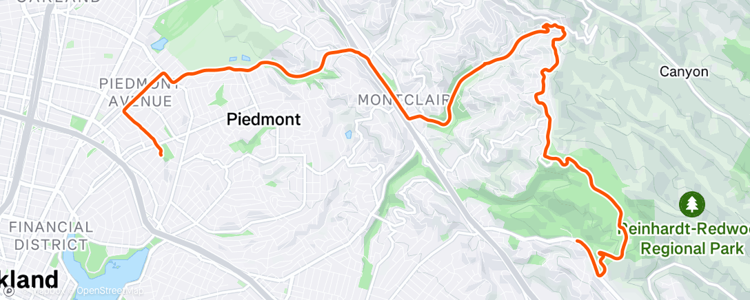 Map of the activity, Afternoon Ride