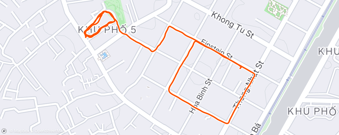 Map of the activity, Morning Run