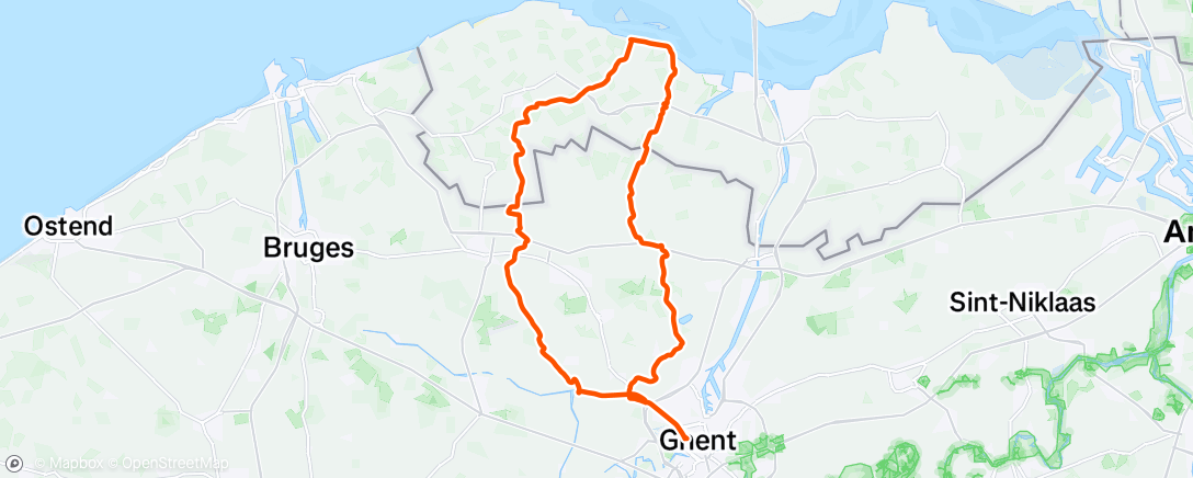 Map of the activity, Lunch Ride