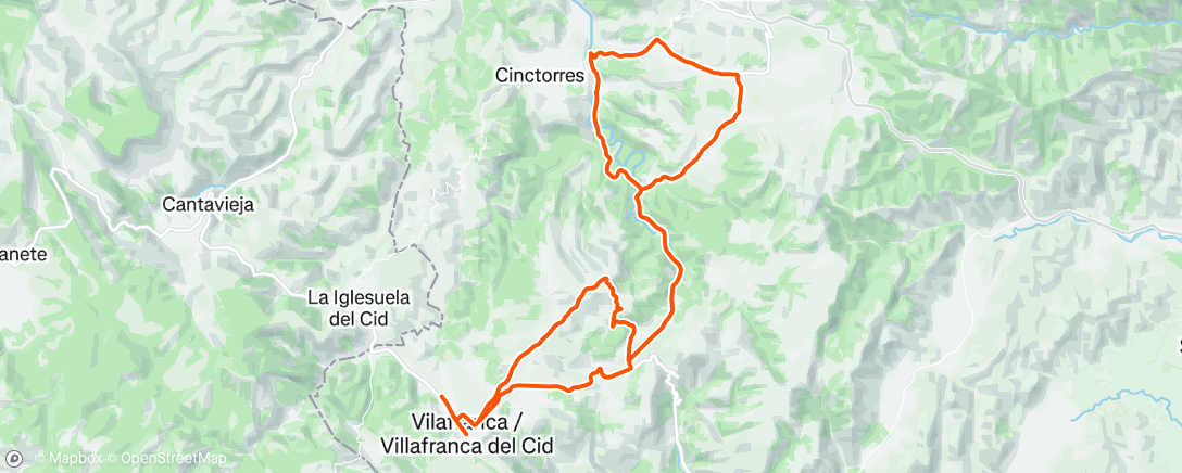 Map of the activity, Bicicleta matutina