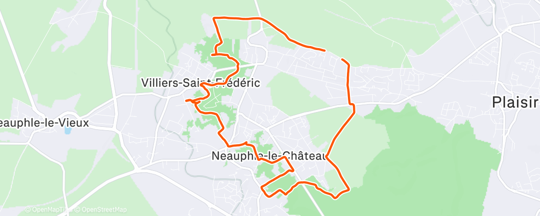 Map of the activity, Trail dans l'après-midi