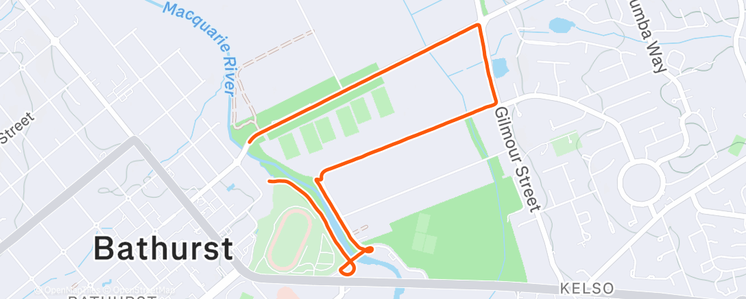 Map of the activity, Morning Run