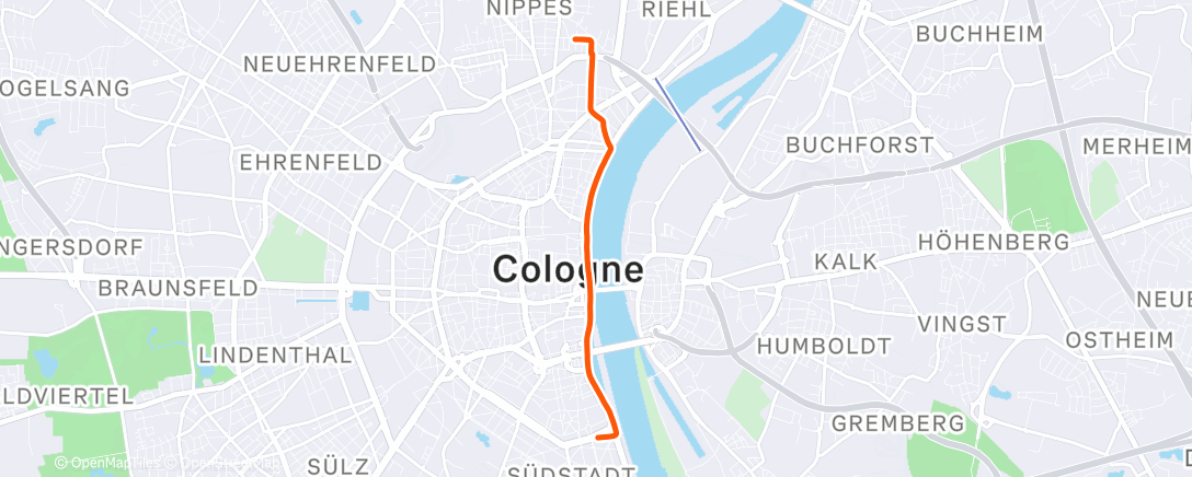 Map of the activity, Fahrt am Nachmittag