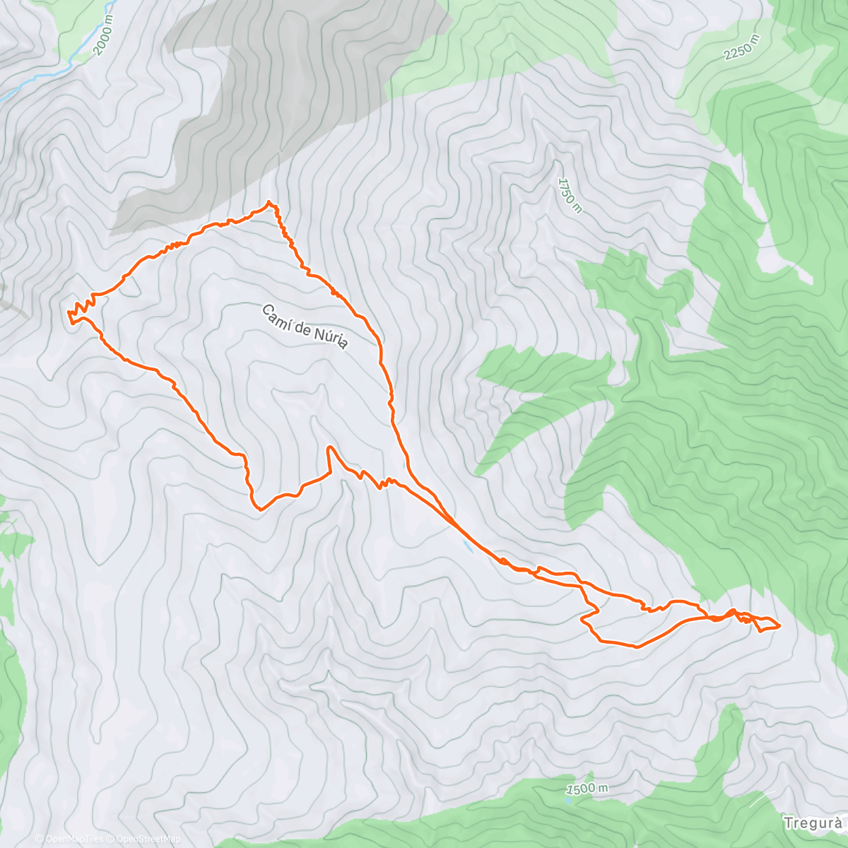 Map of the activity, Fontlletera Balandrau