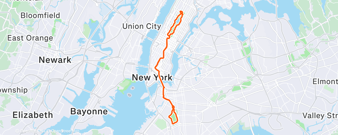 Map of the activity, Zwift - : Aerob 1 on Double Parked in New York