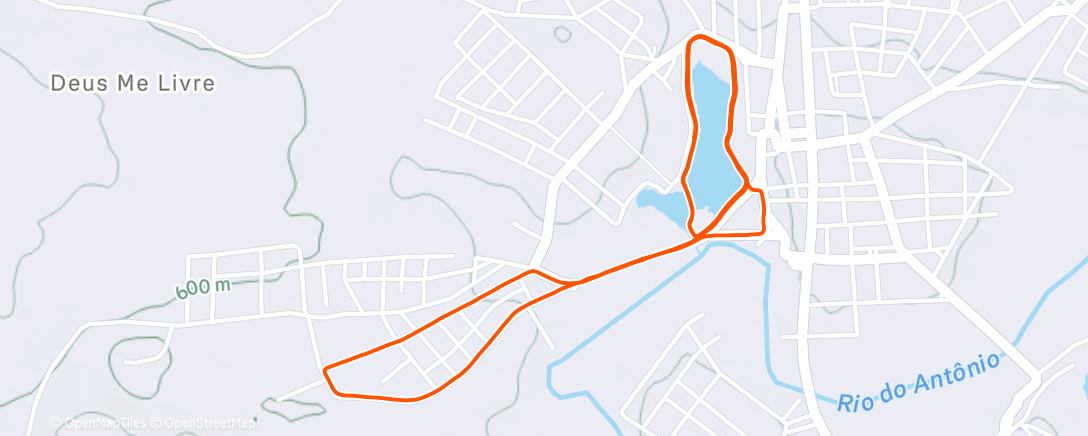 Map of the activity, Corrida matinal
