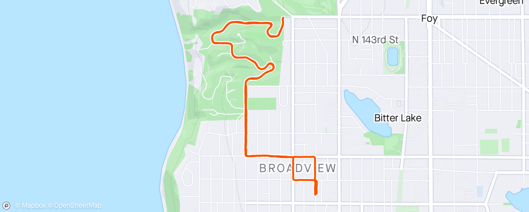 Map of the activity, Broadview run club