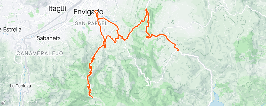 Map of the activity, Env-transv de la montaña -palmas-catedral-valle de la miel - env