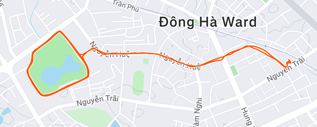 Map of the activity, Morning Run