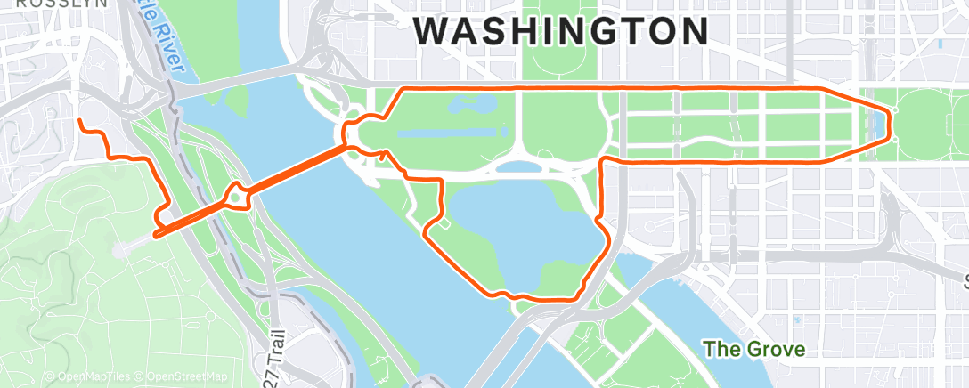 Map of the activity, Morning Run