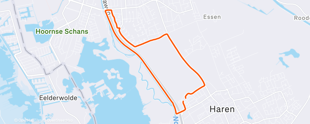 Map of the activity, Namiddagloop