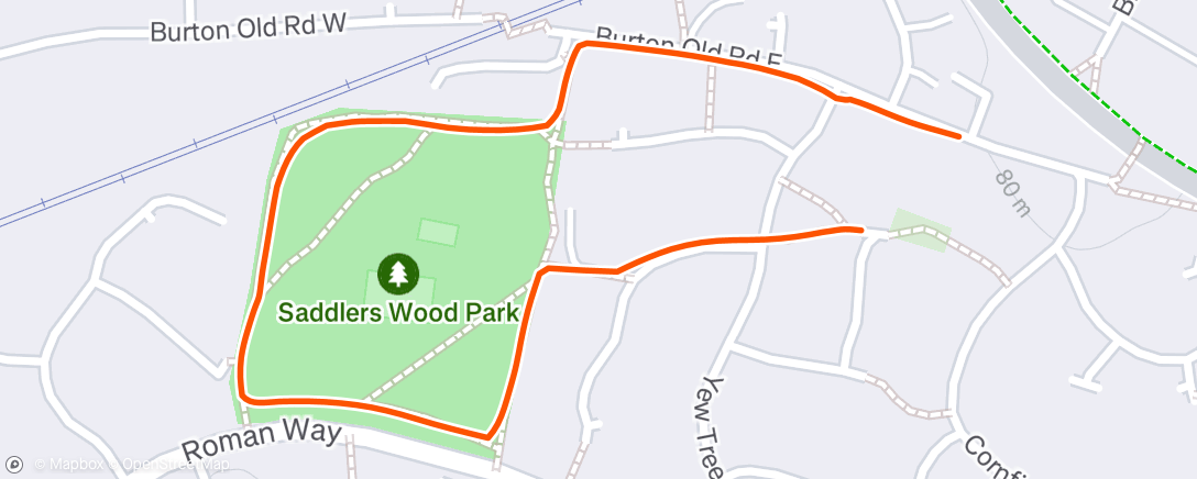 Map of the activity, Evening Walk