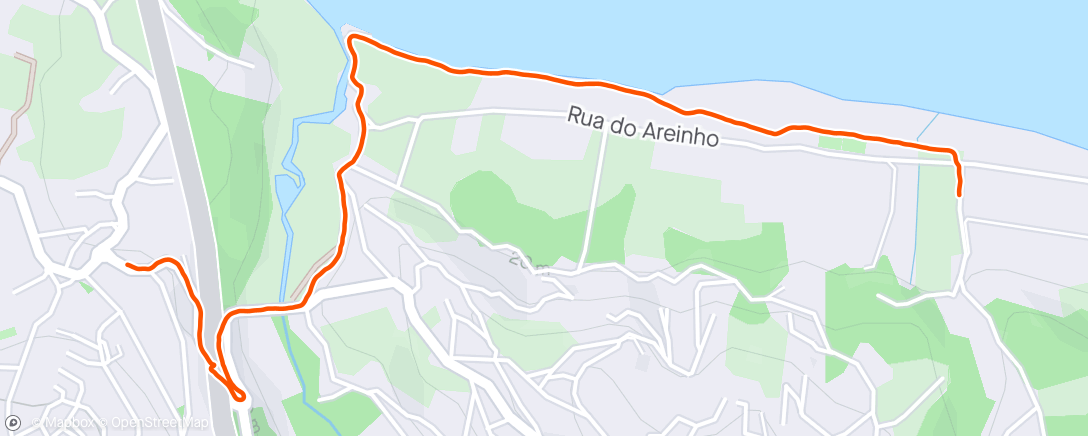 Map of the activity, Passeio ao entardecer