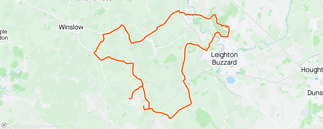 Map of the activity, Bucks bridleways & back roads. Really fun ride with Mrs H. Re-arranged finish due to flooding. We're both muddy & smiling.