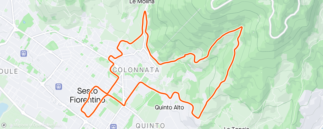 アクティビティ「Corsa mattutina」の地図