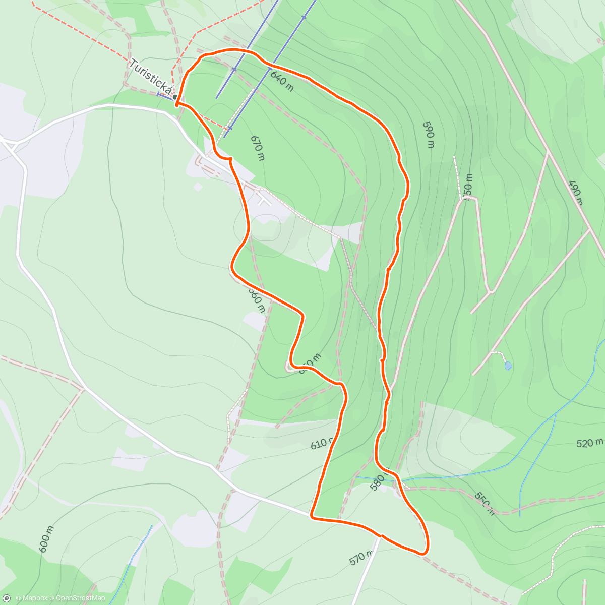 Map of the activity, Lunch Hike