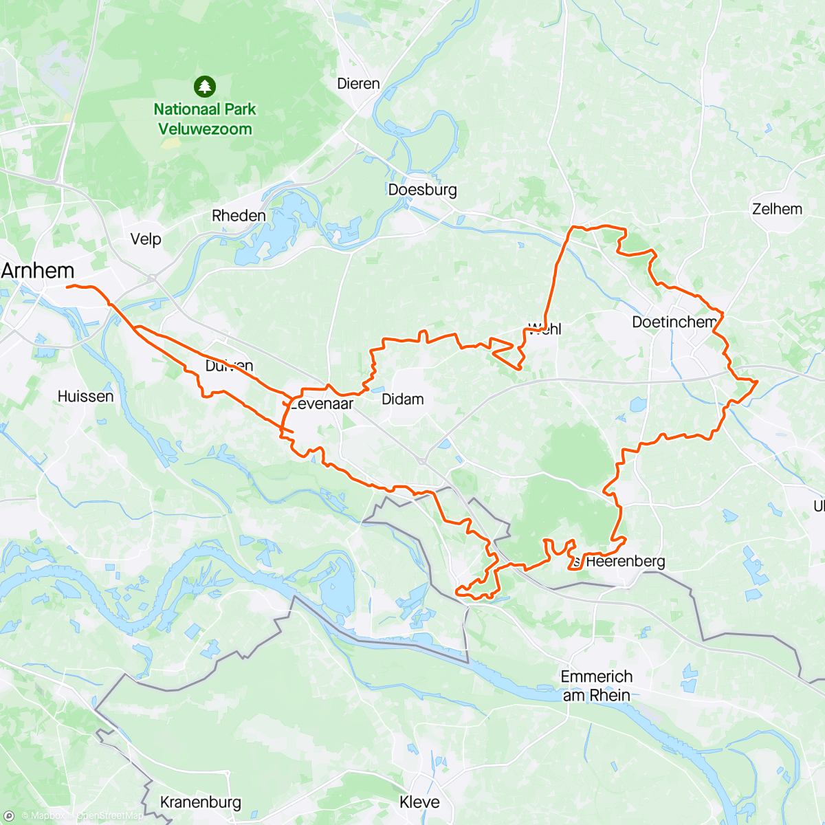 Map of the activity, TC de Liemers Gravel Ride - fraai!