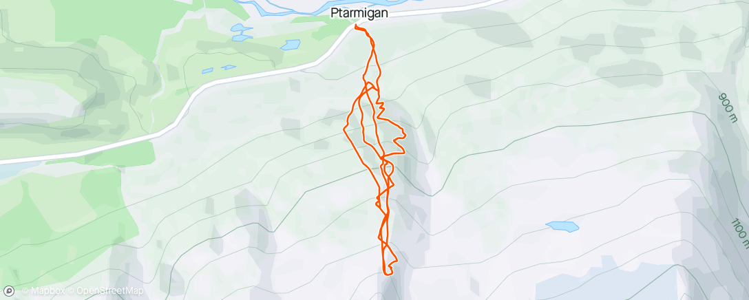 Map of the activity, Bye Thompson Pass