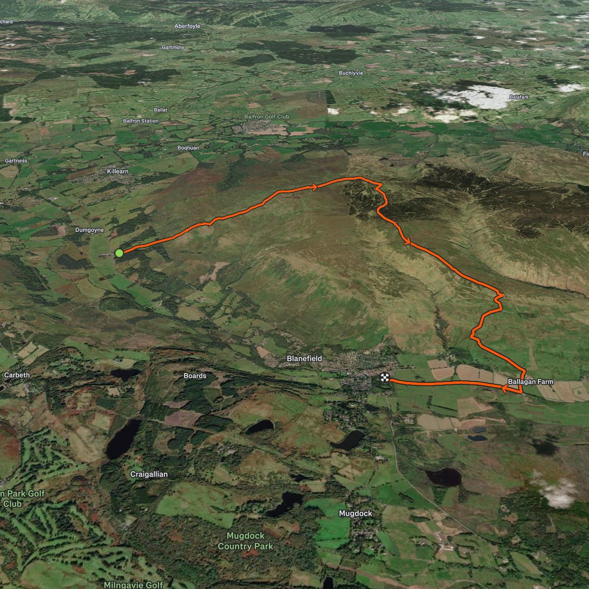Map of the activity, Campsites bimble