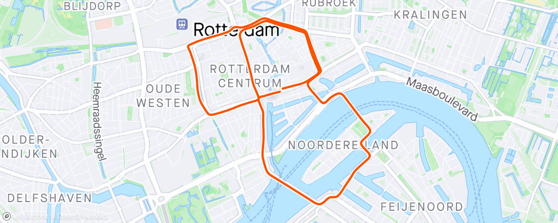 Map of the activity, ROUVY - Rotterdam Cycling on Tour