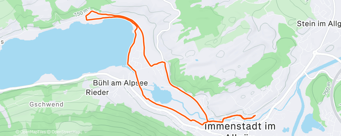 Карта физической активности (Lauf am Nachmittag)