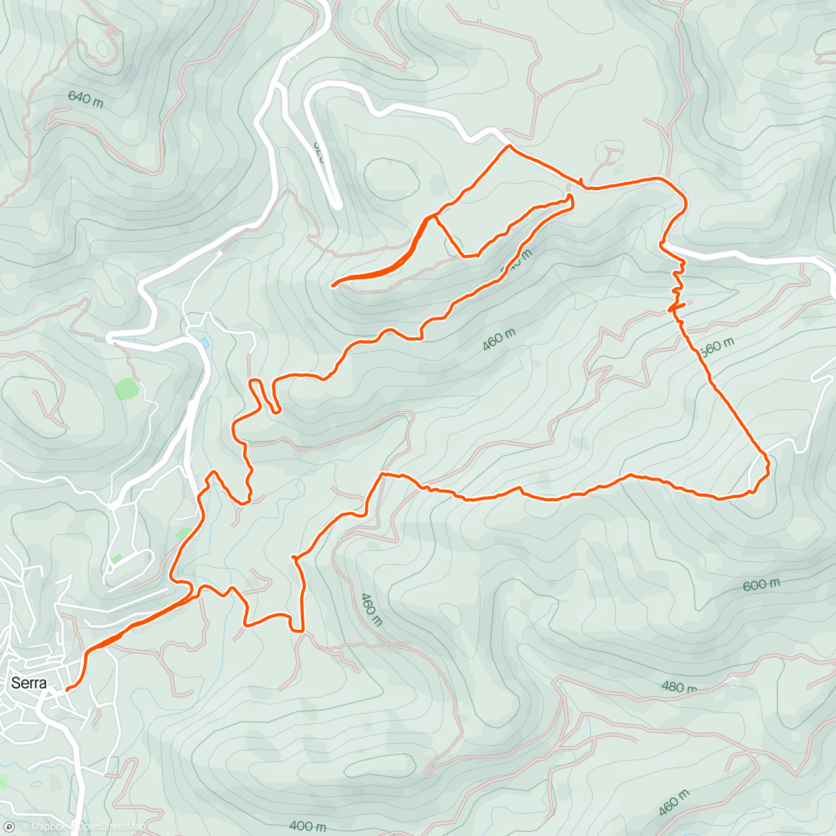 Map of the activity, Treking mañanero